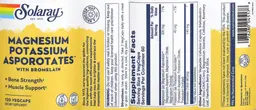 Label for Magnesium Potassium Asporotates