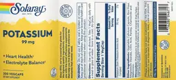 Label for Potassium 99 mg