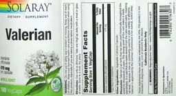 Label for Valerian 470 mg