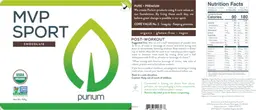 Label for MVP Sport Chocolate