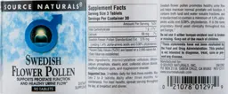 Label for Swedish Flower Pollen
