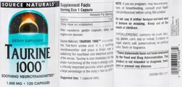 Label for Taurine 1000