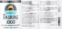 Label for Taurine 1000