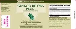 Label for Ginkgo Biloba Plus