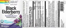 Label for Black Elderberry with SambuActin Sambucus Extract