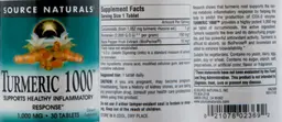 Label for Turmeric 1000