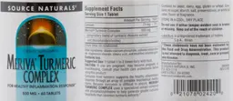 Label for Meriva Turmeric Complex 500 mg
