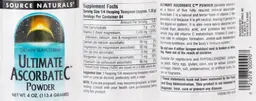 Label for Ultimate Ascorbate C Powder