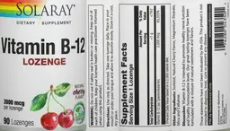 Label for Vitamin B-12 Lozenge 2000 mcg Natural Cherry Flavor
