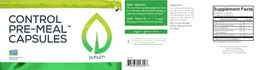 Label for Control Pre-Meal Capsules
