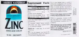 Label for Zinc 50 mg