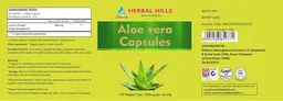 Label for Aloe Vera Capsules 400 mg