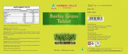 Label for Barley Grass Tablet 1000 mg