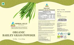 Label for Organic Barley Grass Powder
