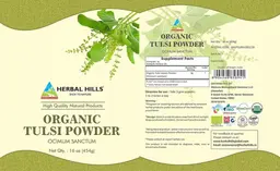 Label for Organic Tulsi Powder