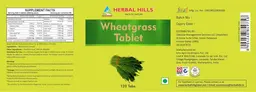 Label for Wheatgrass Tablet