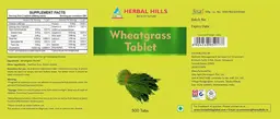Label for Wheatgrass Tablet