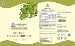Label for Organic Alfalfa Powder