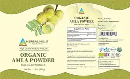 Label for Organic Amla Powder