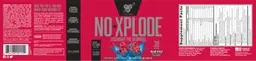 Label for N.O.-Xplode Blue Raz