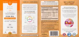 Label for Fish Oil + Meriva Curcumin 1200 mg Lemon Flavor