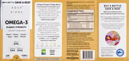 Label for Omega-3 Classic Strength 1200 mg Lemon Flavor 