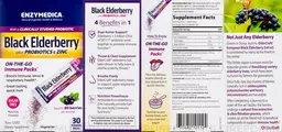 Label for Black Elderberry plus Probiotics & Zinc