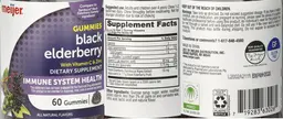 Label for Black Elderberry with Vitamin C & Zinc Gummy