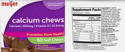 Label for Calcium Chews Chocolate
