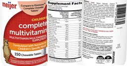 Label for Children's Complete Multivitamin