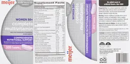 Label for Complete Multivitamin Women 50+