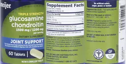 Label for Glucosamine Chondroitin 1500/1200 mg