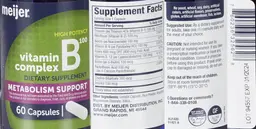 Label for High Potency Vitamin B100 Complex