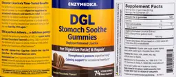 Label for DGL Stomach Soothe Gummies German Chocolate Flavor