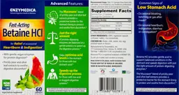 Label for Fast-Acting Betaine HCl