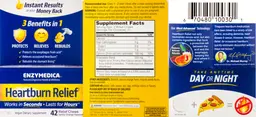 Label for Heartburn Relief Vanilla-Orange Flavored
