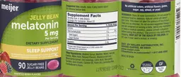 Label for Melatonin 5 mg Jelly Bean