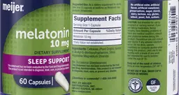 Label for Melatonin 10 mg