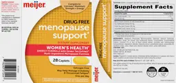 Label for Menopause Support Drug Free