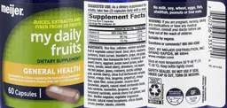 Label for My Daily Fruits