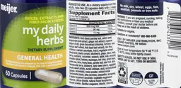 Label for My Daily Herbs