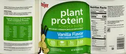 Label for Plant Protein Powder Blend Vanilla Flavor