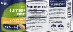 Label for Turmeric 500 mg