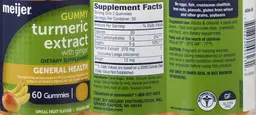 Label for Turmeric Extract with Ginger Gummy Opical Fruit Flavor