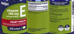 Label for Vitamin E 180 mg