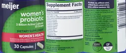 Label for Women's Probiotic
