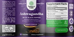 Label for Ashwagandha with Black Pepper