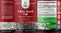 Label for Chia Seed Oil
