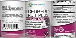 Label for Elderberry Fruit Plus 600 mg