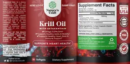 Label for Krill Oil with Astaxanthin